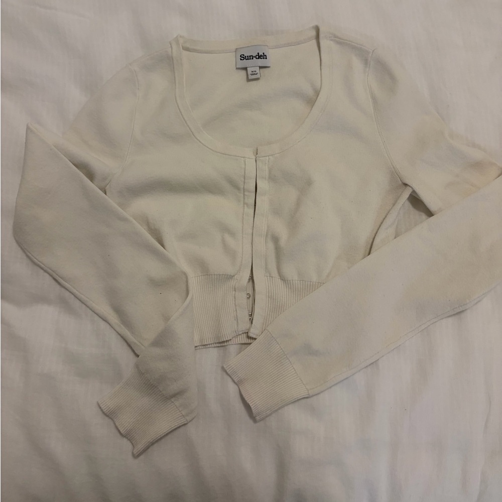 Sunday Best Cream Cropped Cardigan